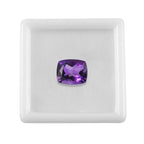 African Amethyst Cushion Cut 12X10 mm Gemstone, 5.12 Ct
