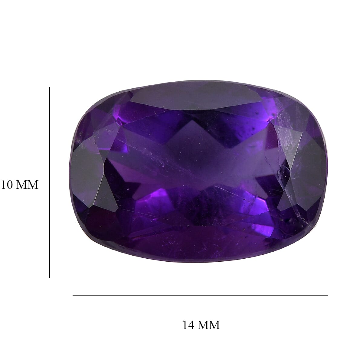 African Amethyst Cushion Cut 14X10 mm Gemstone, 5.77 Ct 8505131 5