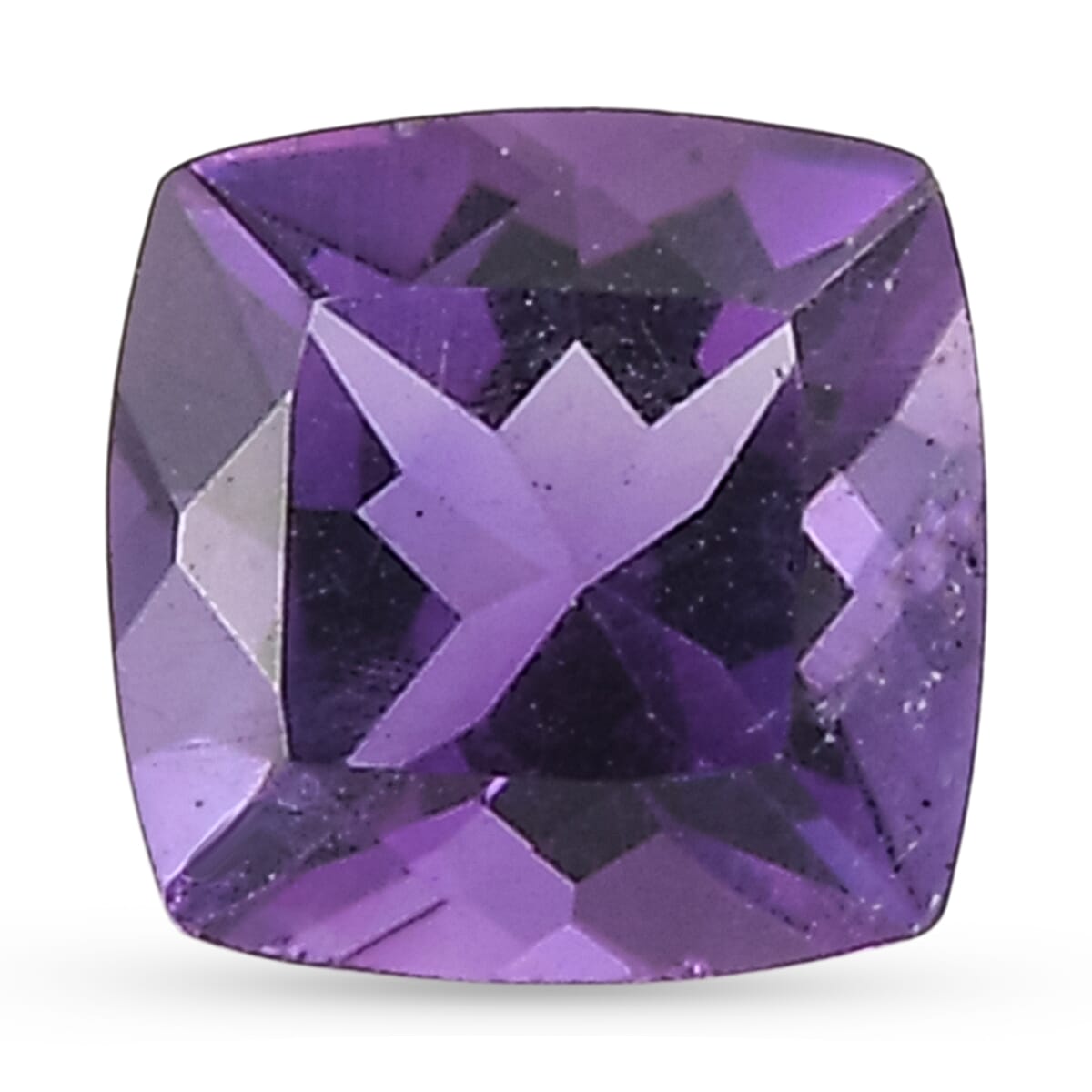 African Amethyst Cushion Cut 6X6 mm Gemstone, 1.01 Ct 8508165 0