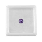 African Amethyst Cushion Cut 6X6 mm Gemstone, 1.01 Ct