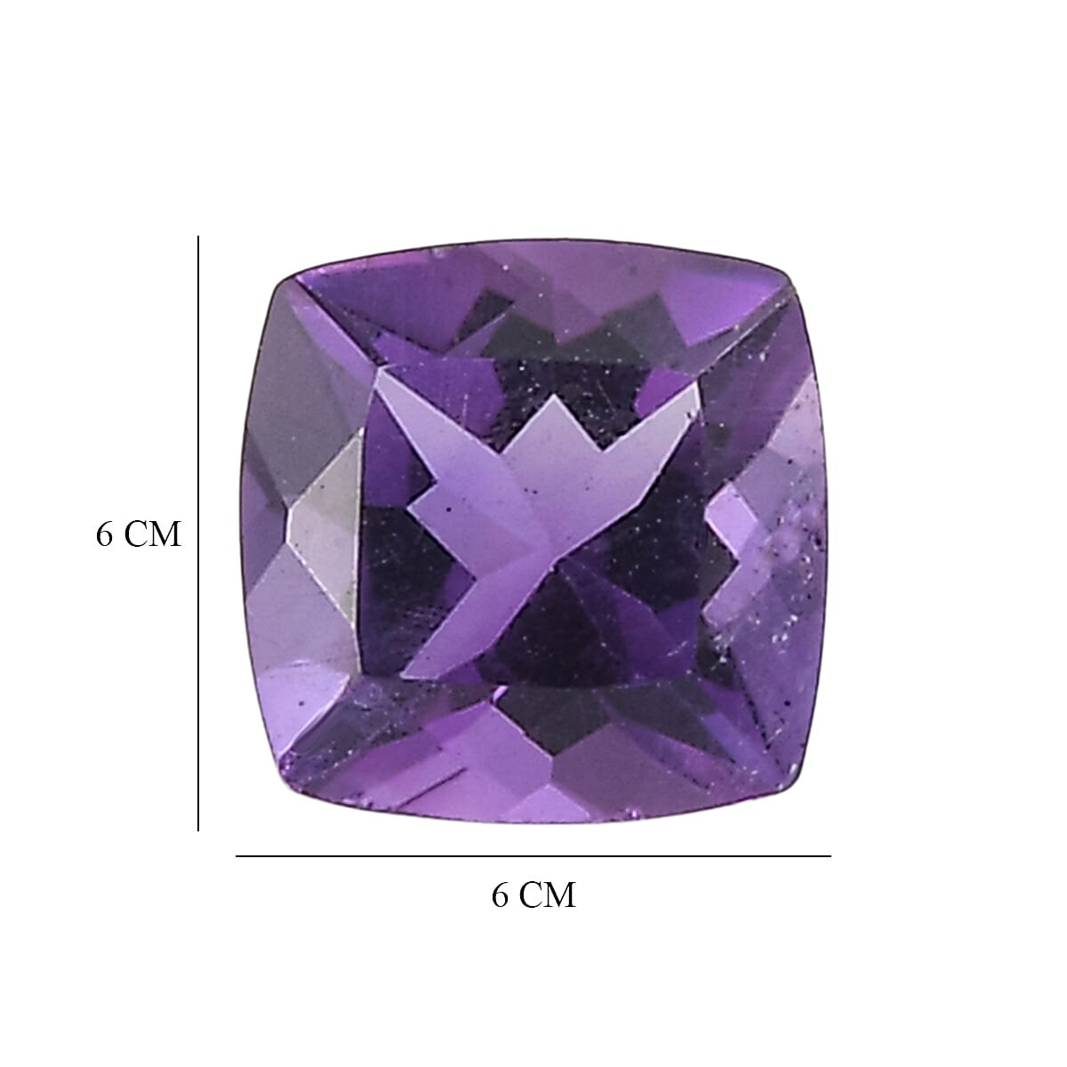 African Amethyst Cushion Cut 6X6 mm Gemstone, 1.01 Ct 8508165 5