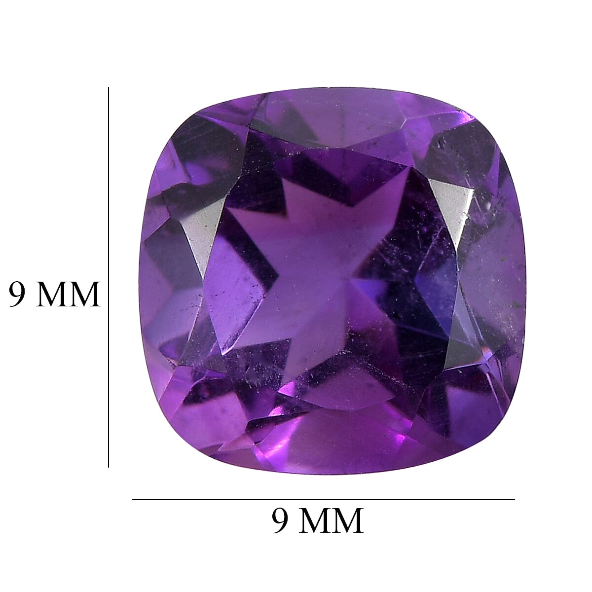 African Amethyst Cushion Cut 9X9 mm Gemstone, 2.87 Ct 8503974 5