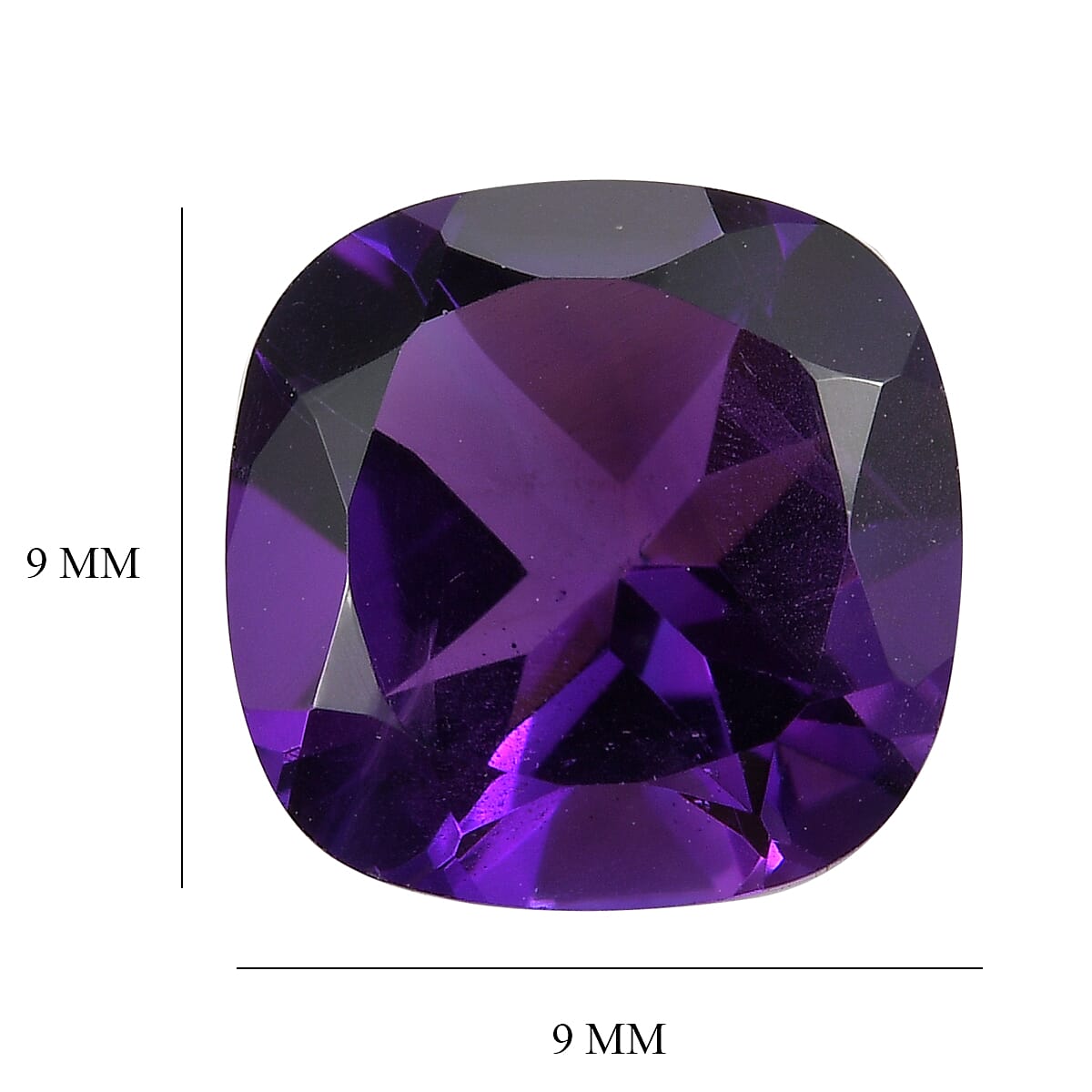 African Amethyst Cushion Cut 9X9 mm Gemstone, 2.92 Ct 8503975 5