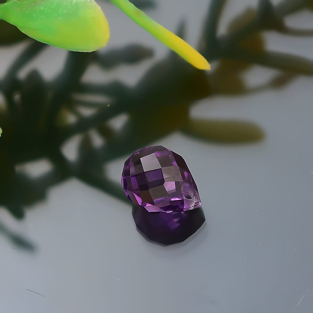 African Amethyst Drop Shape Gemstone 0.9 Ct.