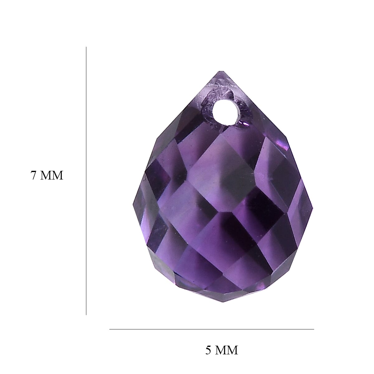 African Amethyst Drop Shape Gemstone 0.9 Ct. 8063575 5
