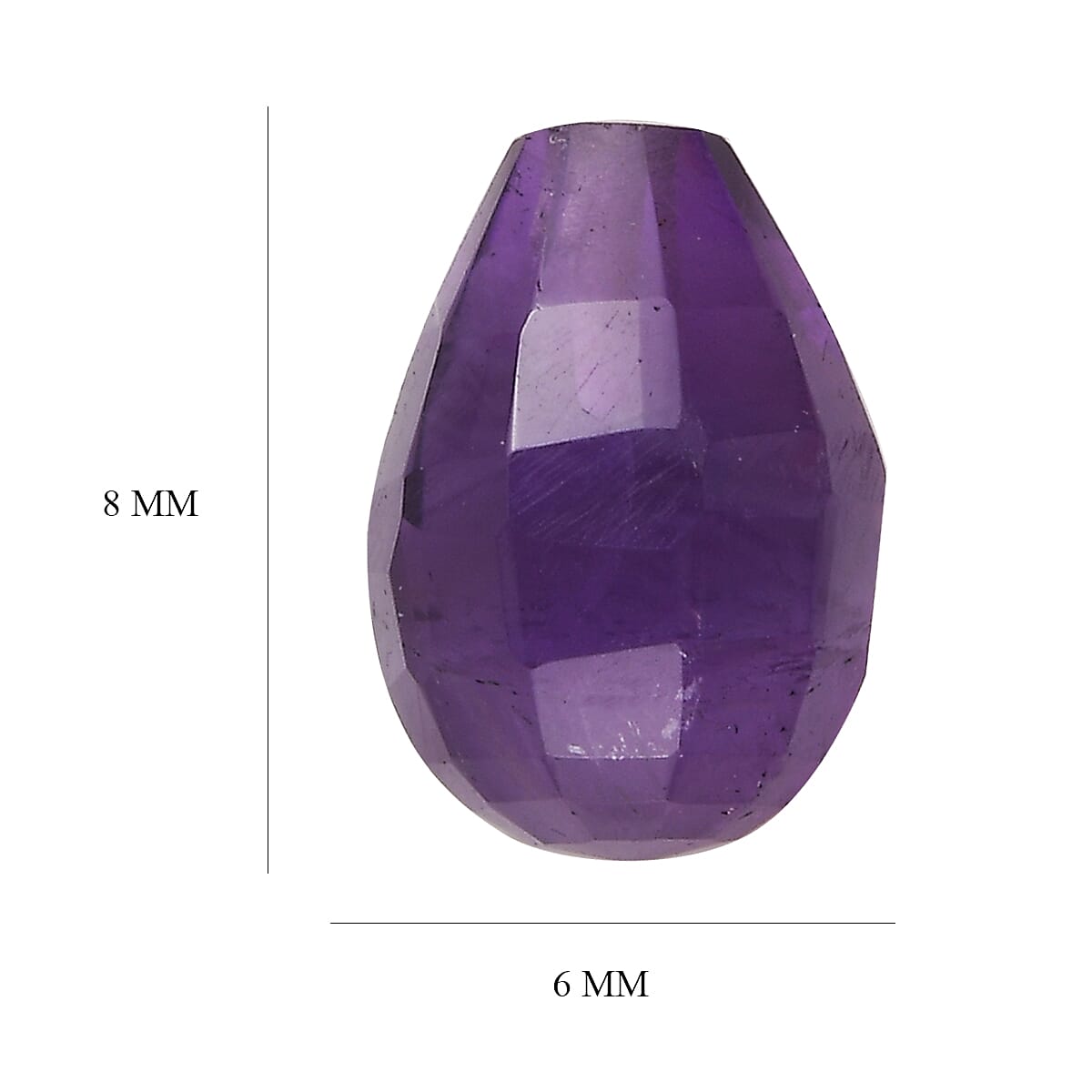 1.6 Ct. African Amethyst Loose Gemstone in Drop Shape 8063576 5