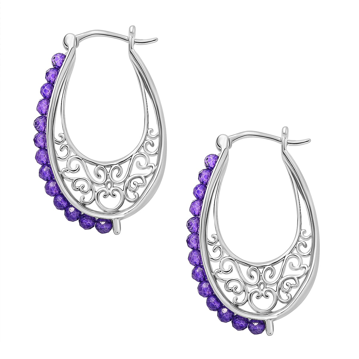 Zambian Amethyst Vintage Earrings 5.310  Ct. 7857756 4