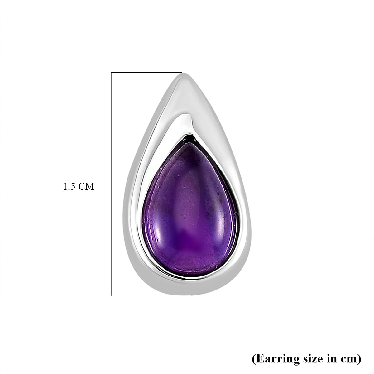 LUCY Q - Drop Collection African Amethyst Solitaire Earrings in Rhodium Overlay Sterling Silver 7684480 6