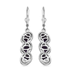 AAA African Amethyst Earring in Rhodium Overlay Sterling Silver 4.32 Ct.