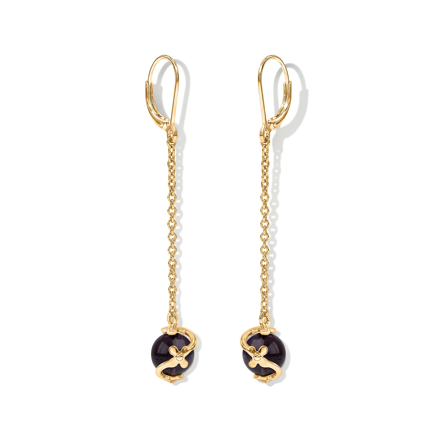 Tucson Close Out- African Amethyst Earring with Lever Back V32374207 0