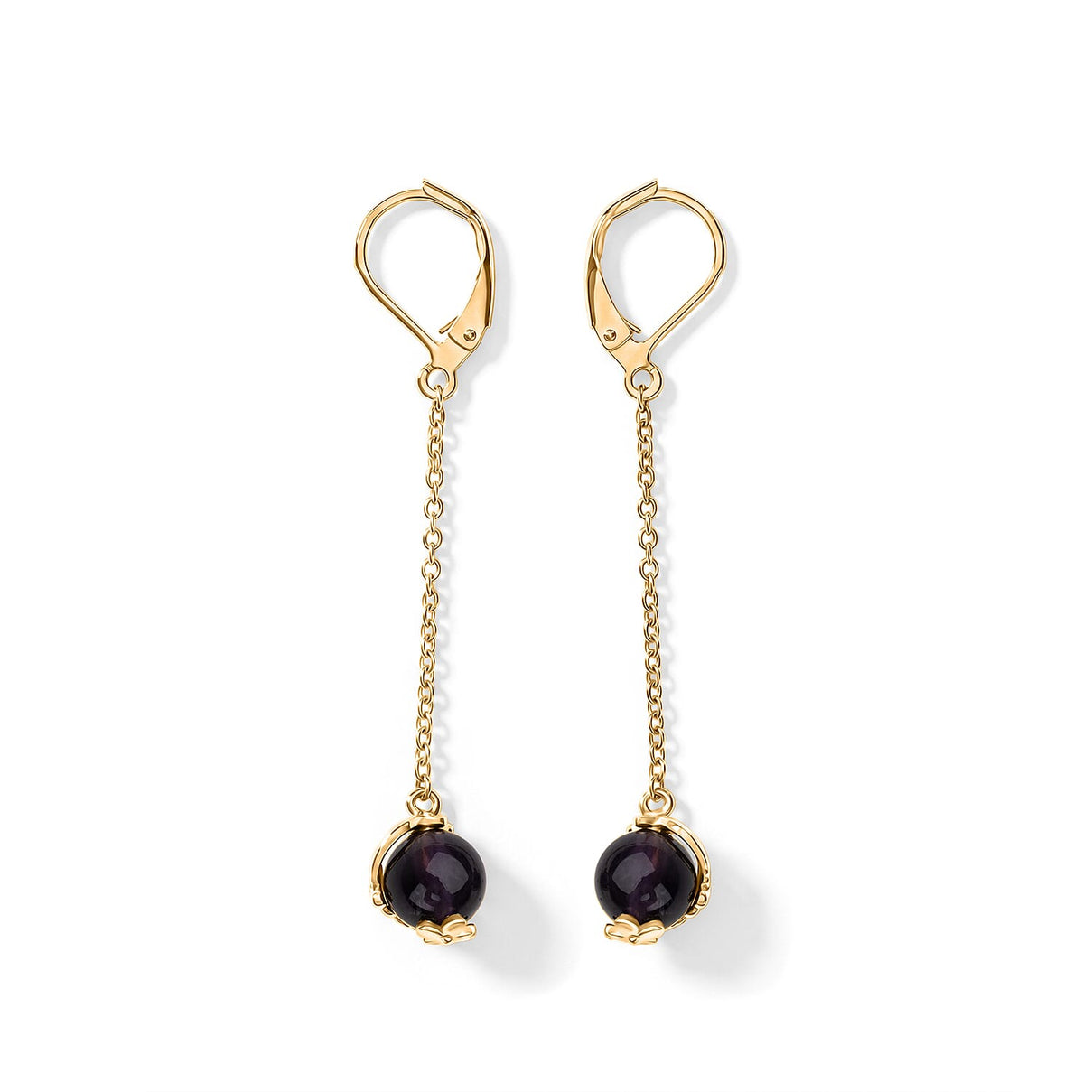 Tucson Close Out- African Amethyst Earring with Lever Back V32374207 1