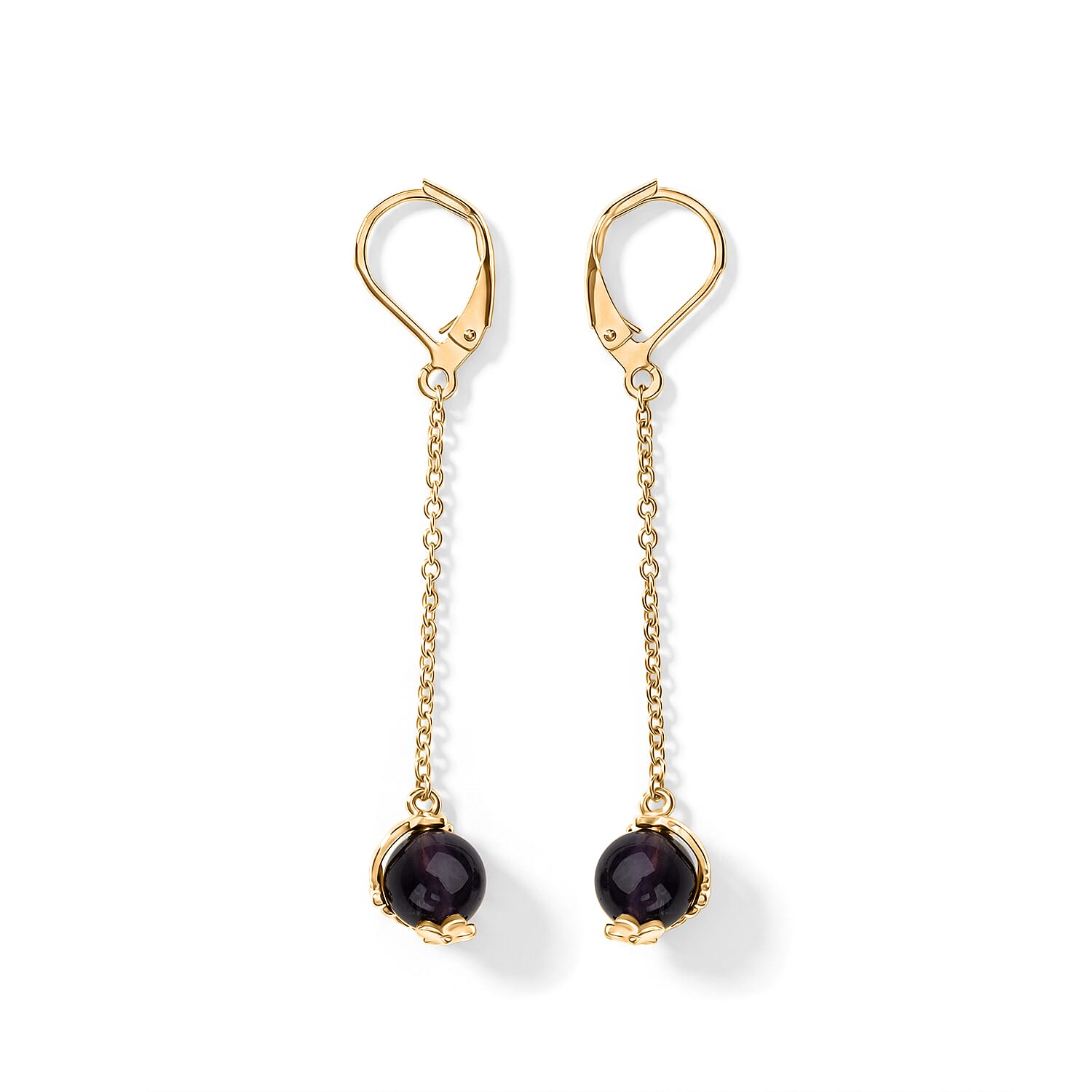 Tucson Close Out- African Amethyst Earring with Lever Back V32374207 1