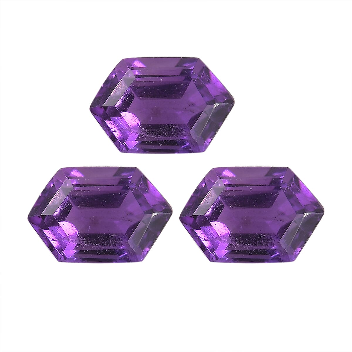 Set of 3 African Amethyst Loose Gemstones in Fancy Shape 1.62 Ct. 8063580 0