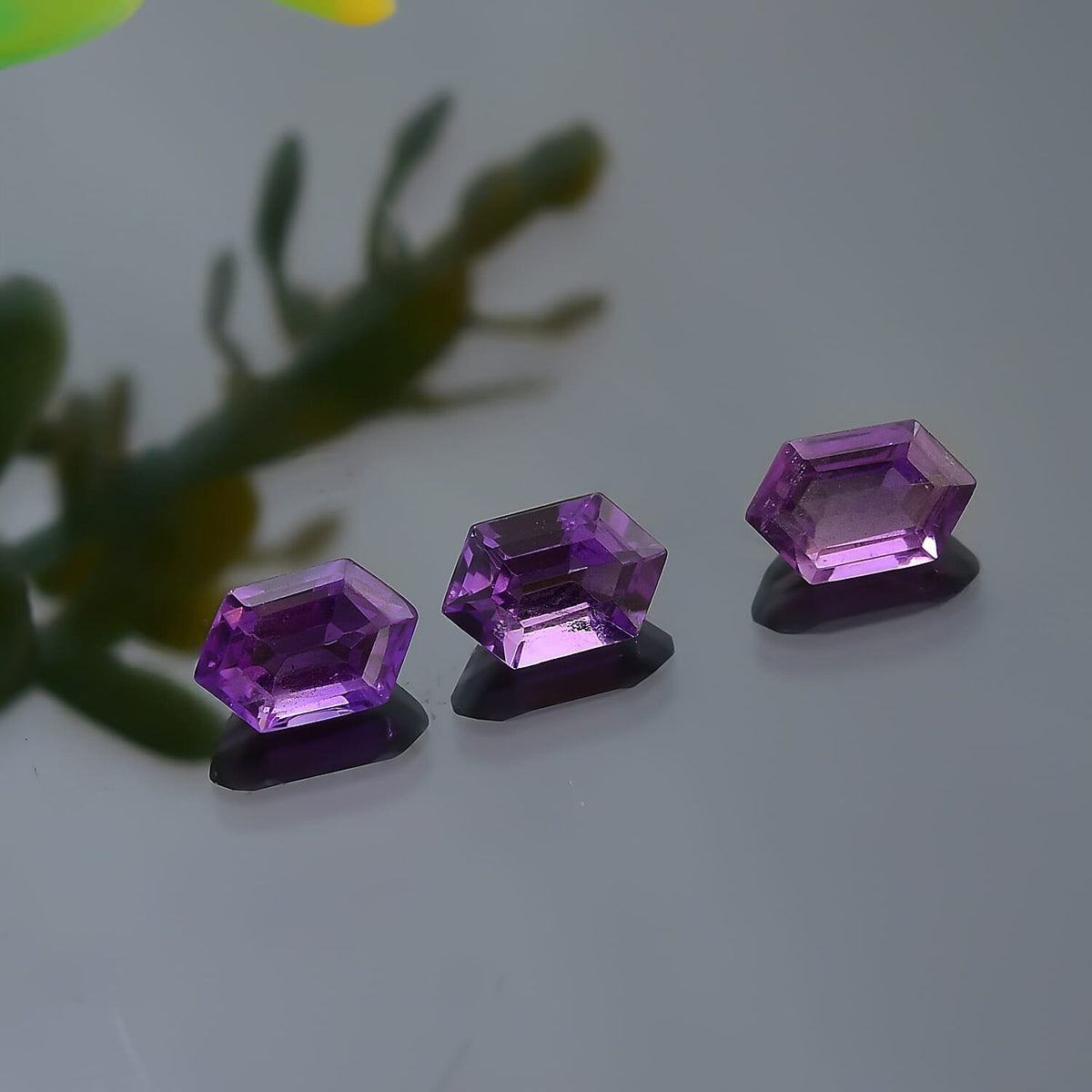 Set of 3 African Amethyst Loose Gemstones in Fancy Shape 1.62 Ct. 8063580 2