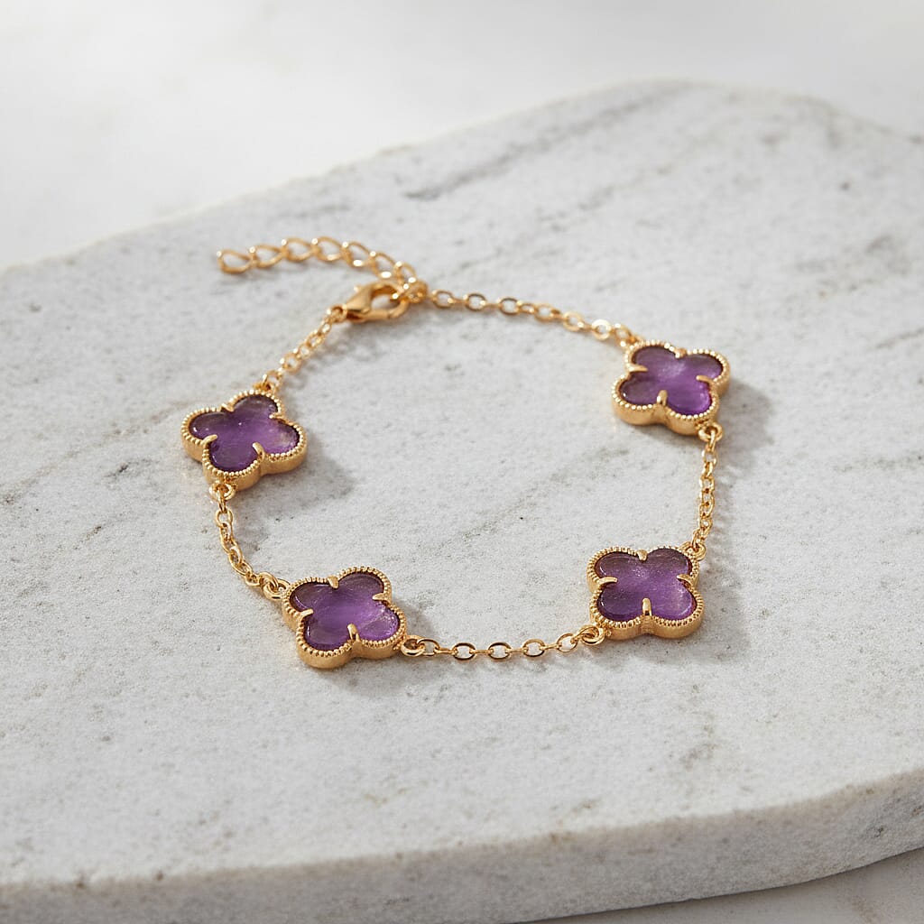 African Amethyst Fancy Bracelet (Size - 7.5)  1.200  Ct. 8279027 2