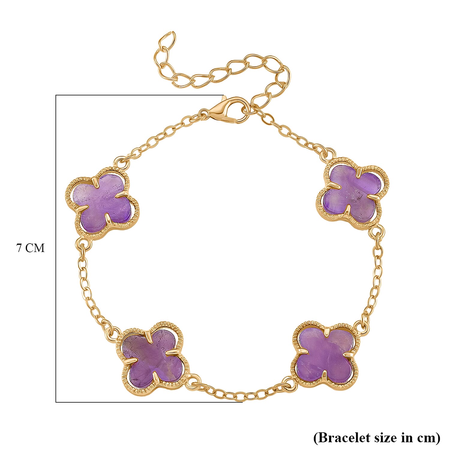 African Amethyst Fancy Bracelet (Size - 7.5)  1.200  Ct. 8279027 6