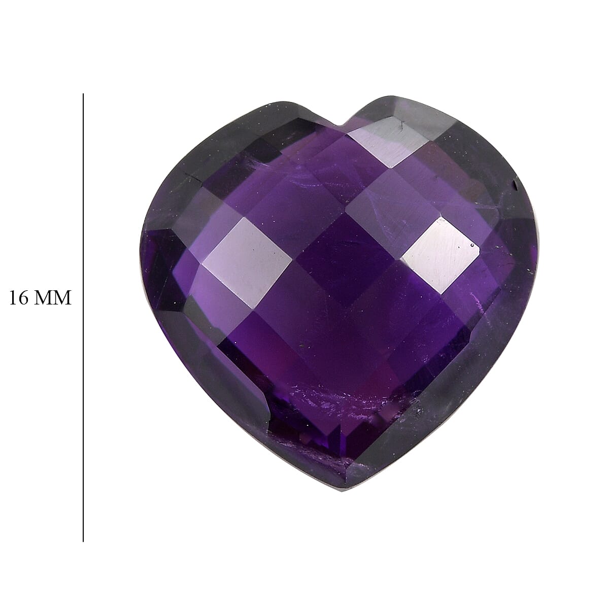 African Amethyst Heart 16 mm Gemstone, 11.94 Ct 8505129 4