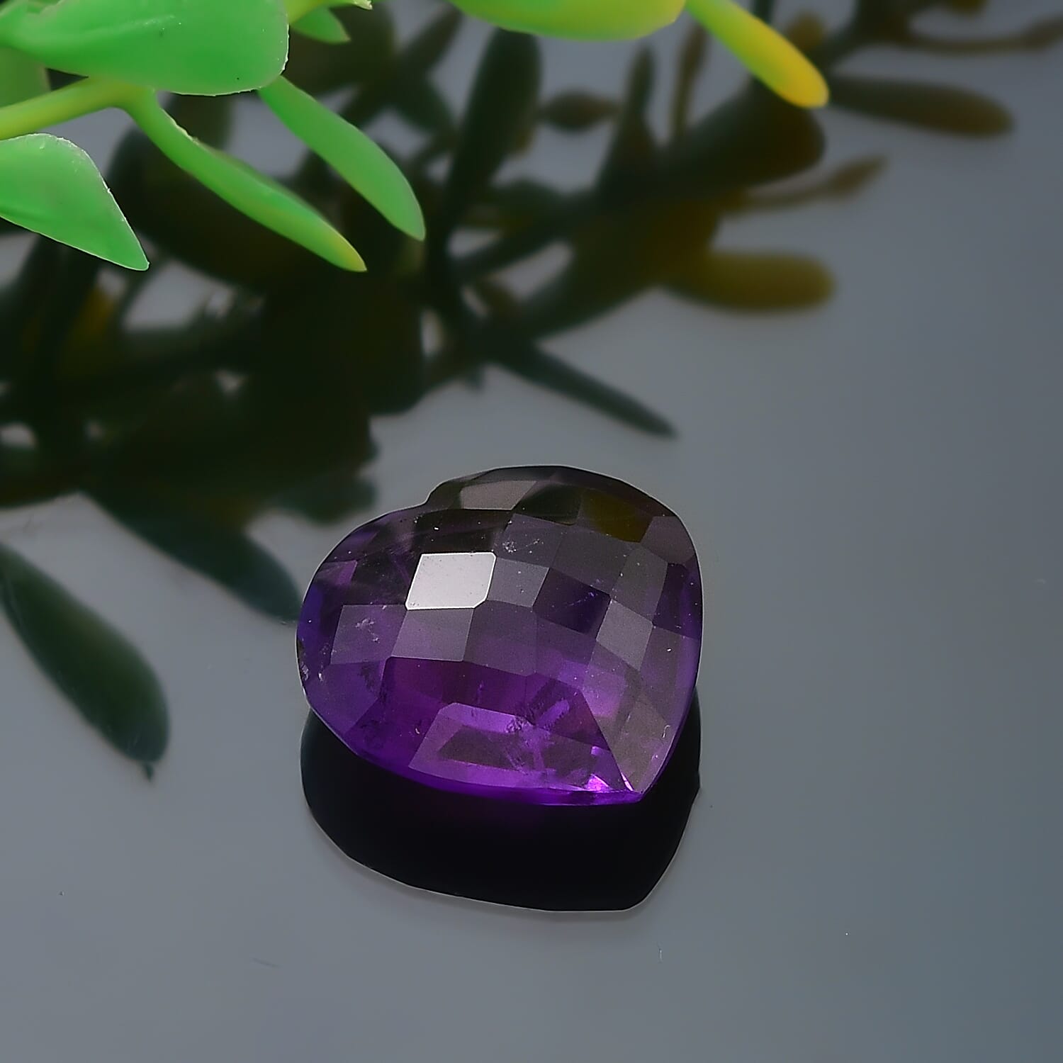 9.56 Ct. African Amethyst Loose Gemstone in Heart Shape 8063581 2