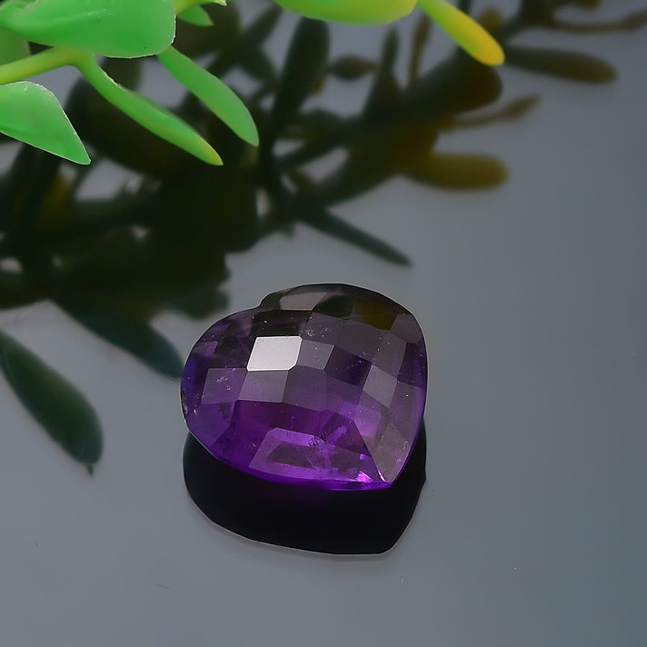 9.56 Ct. African Amethyst Loose Gemstone in Heart Shape 8063581 2