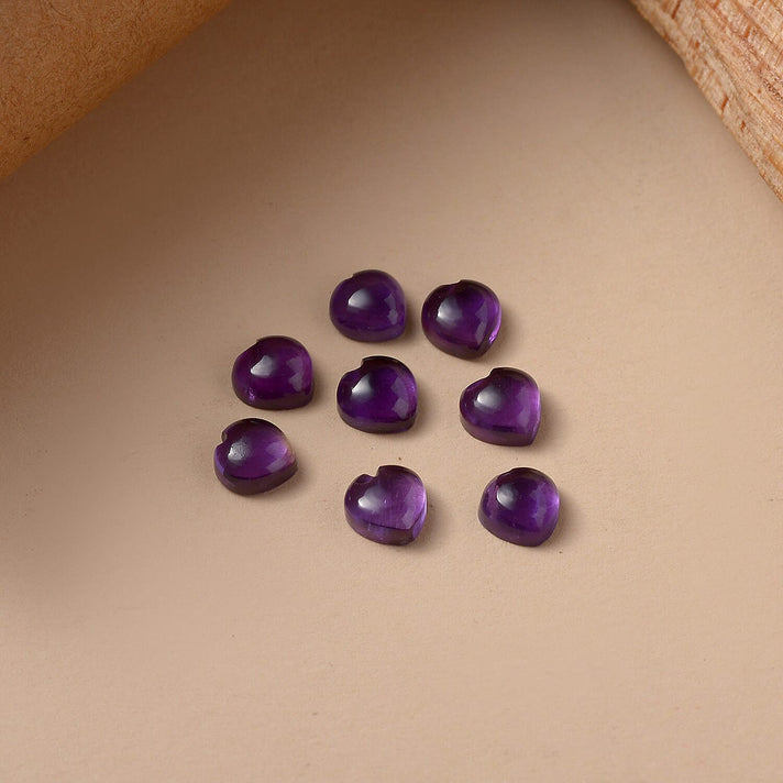 African Amethyst Heart 4.5 mm Gemstone, 2.50 Ct 8505130 2