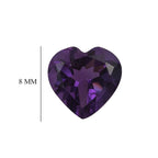 African Amethyst Heart 8 mm