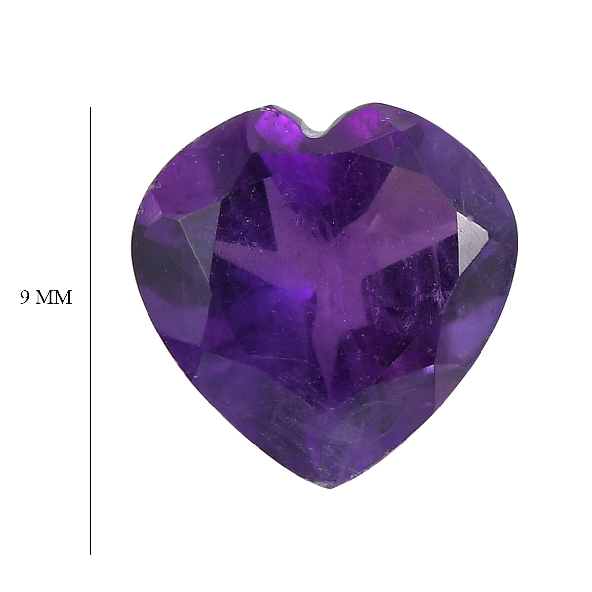 African Amethyst Heart 9 mm Gemstone, 2.15 Ct 8505133 5
