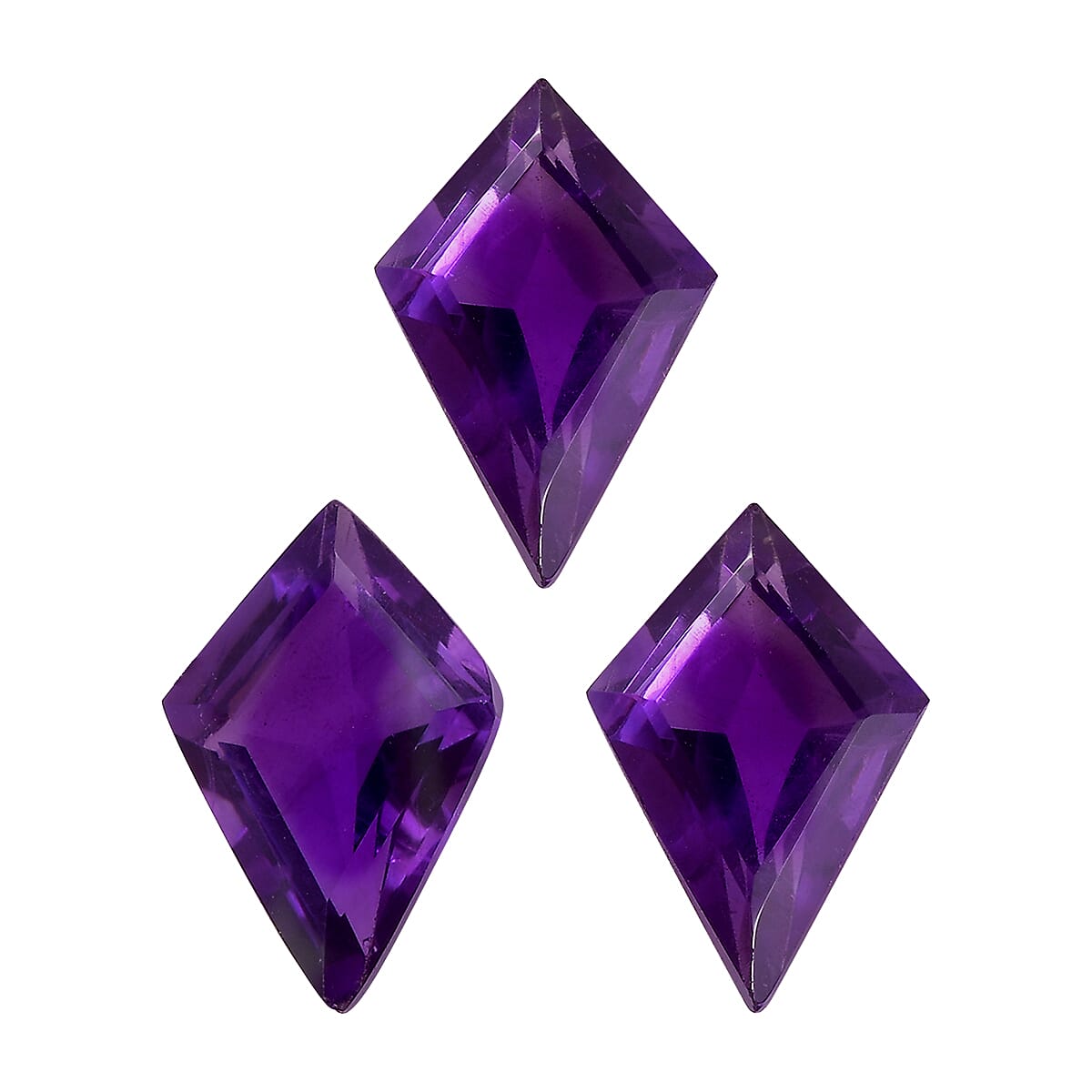 Set of 3 African Amethyst Loose Gemstones in Kite Shape 2.47 Ct. 8063587 0