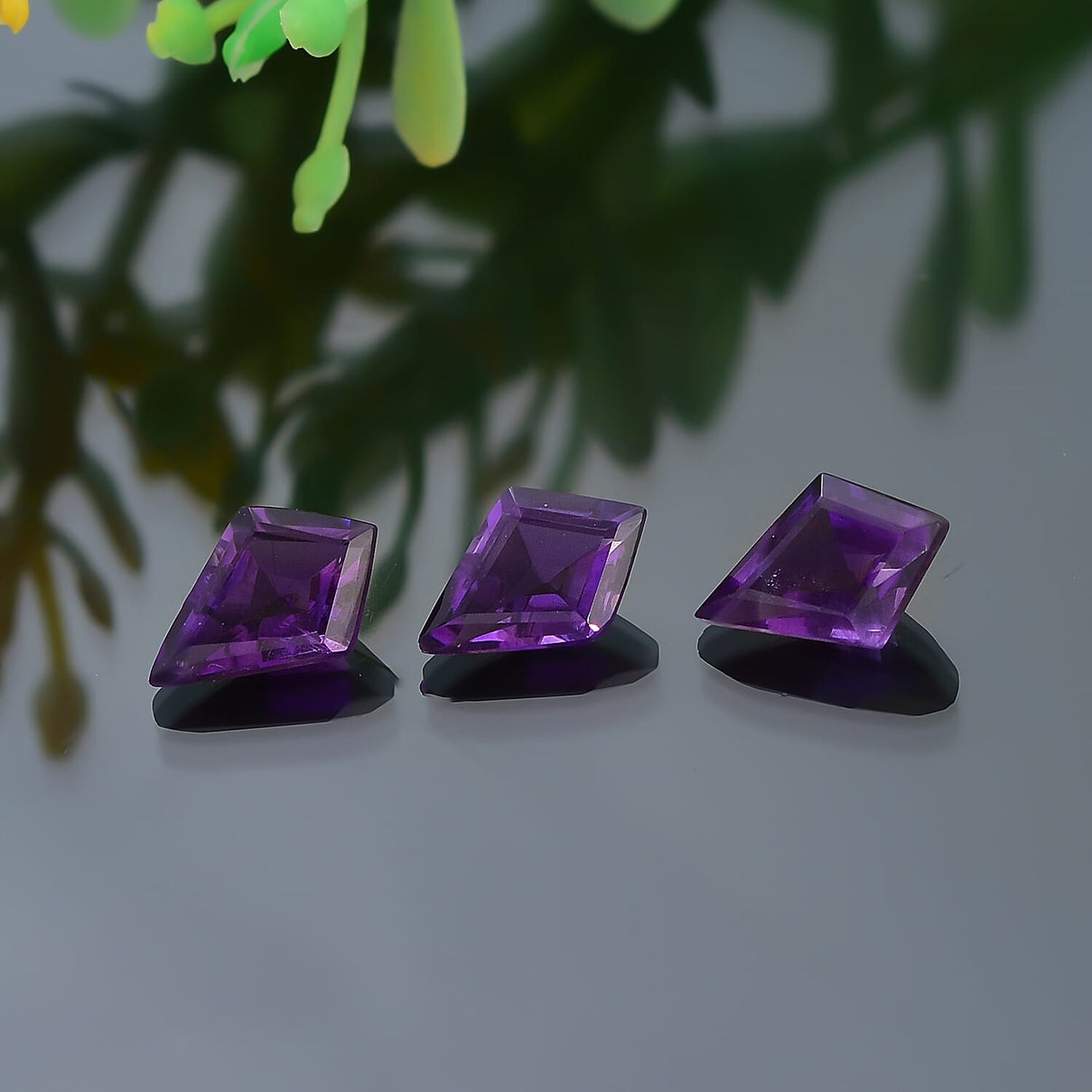 Set of 3 African Amethyst Loose Gemstones in Kite Shape 2.47 Ct. 8063587 2