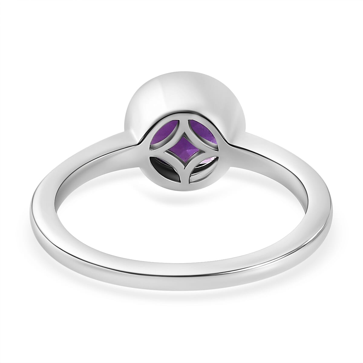 Amethyst Solitaire Ring in Platinum Overlay Sterling Silver 1.20 Ct. 7767657 4