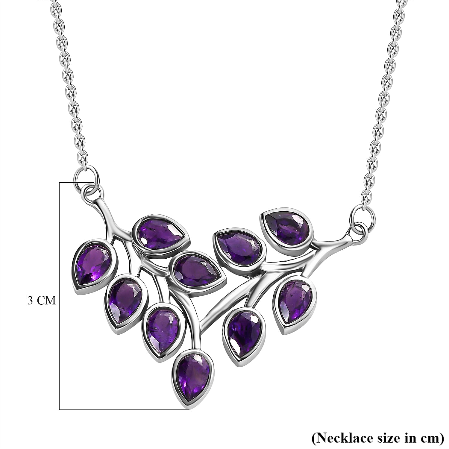 African Amethyst Necklace (Size - 20) 3.88 Ct. 7965597 6