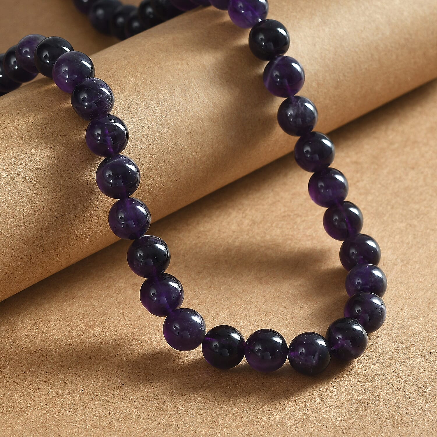 African Amethyst Necklace (Size - 20) with Lobster Clasp 230.00 Ct. 8132613 3