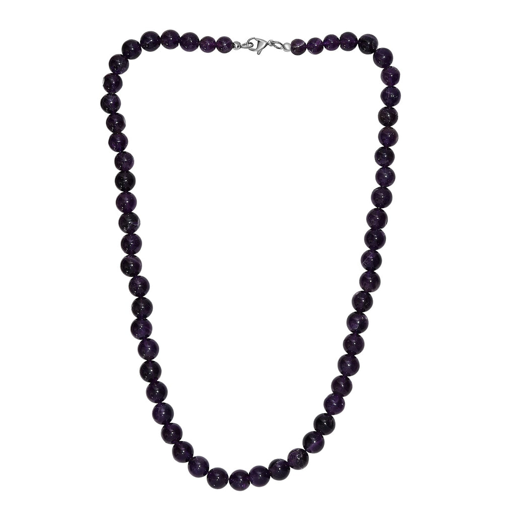African Amethyst Necklace (Size - 20) with Lobster Clasp 230.00 Ct.