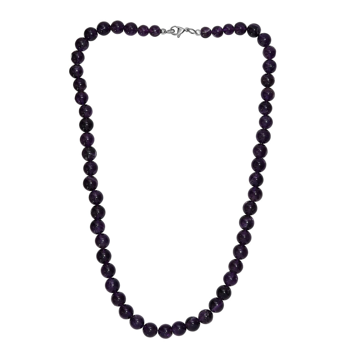 African Amethyst Necklace (Size - 20) with Lobster Clasp 230.00 Ct. 8132613 4