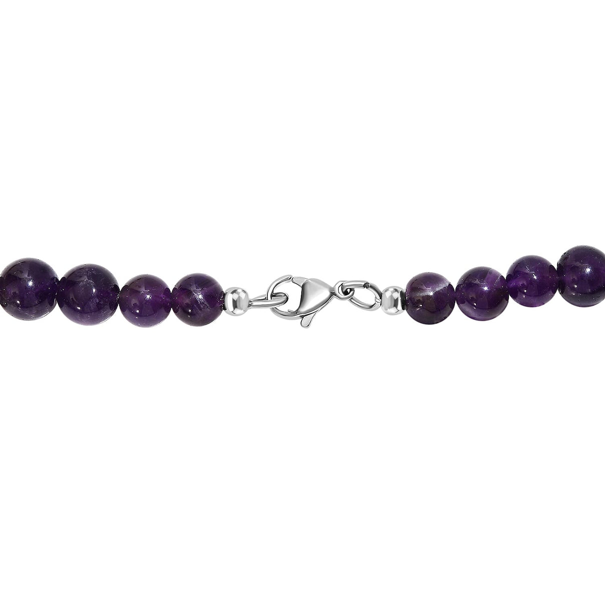 African Amethyst Necklace (Size - 20) with Lobster Clasp 230.00 Ct. 8132613 5