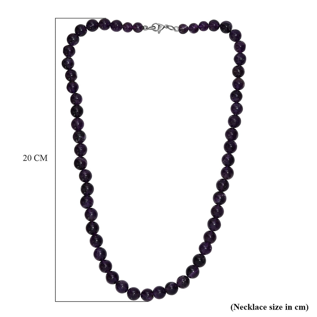 African Amethyst Necklace (Size - 20) with Lobster Clasp 230.00 Ct.