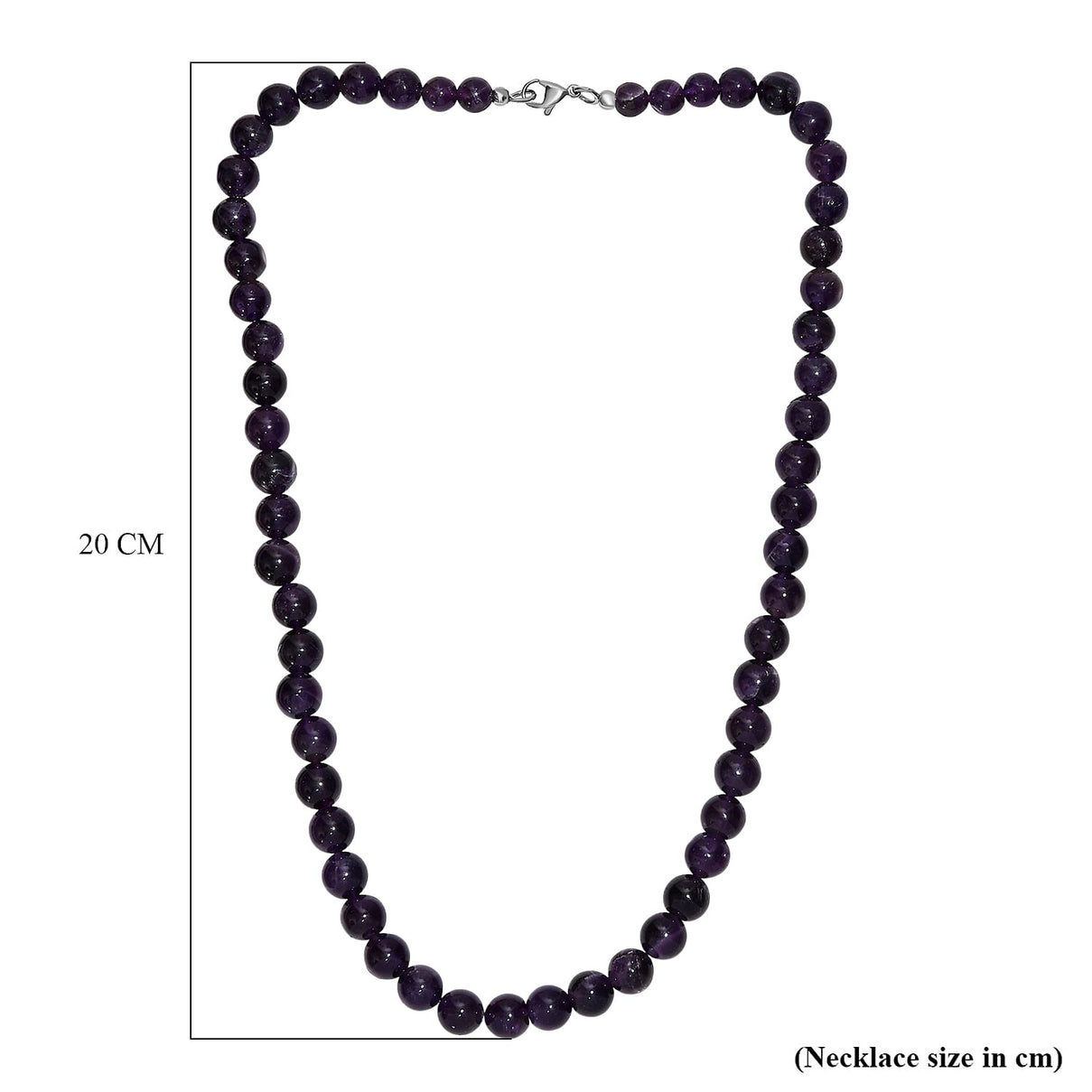 African Amethyst Necklace (Size - 20) with Lobster Clasp 230.00 Ct. 8132613 6