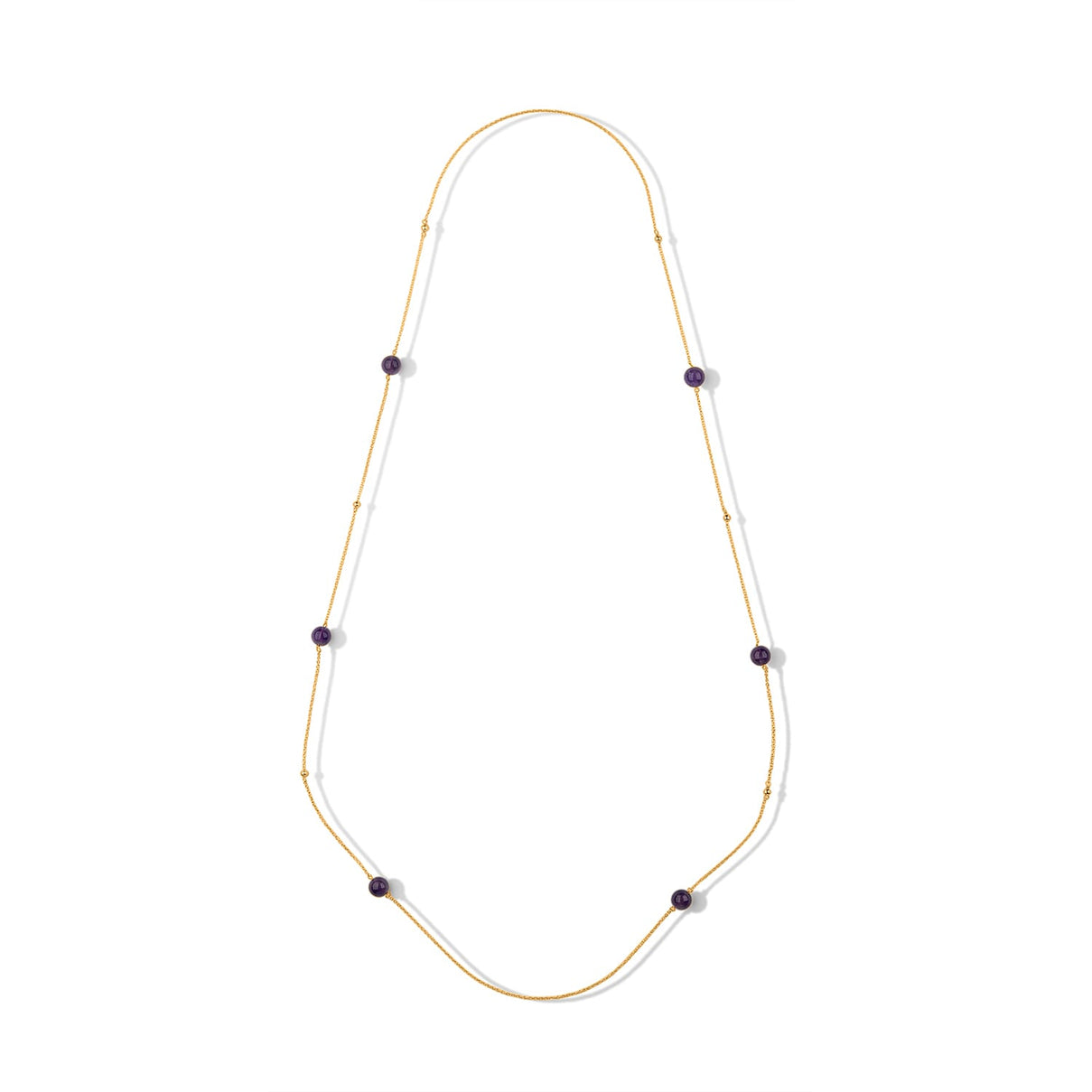 Tucson Close Out- African Amethyst Station Necklace (Size - 36) 8421175 0