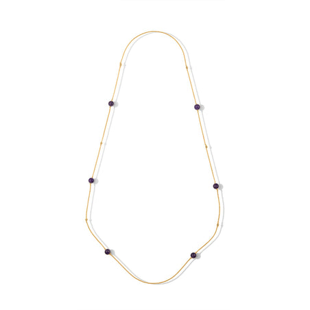 Tucson Close Out- African Amethyst Station Necklace (Size - 36) 8421175 1