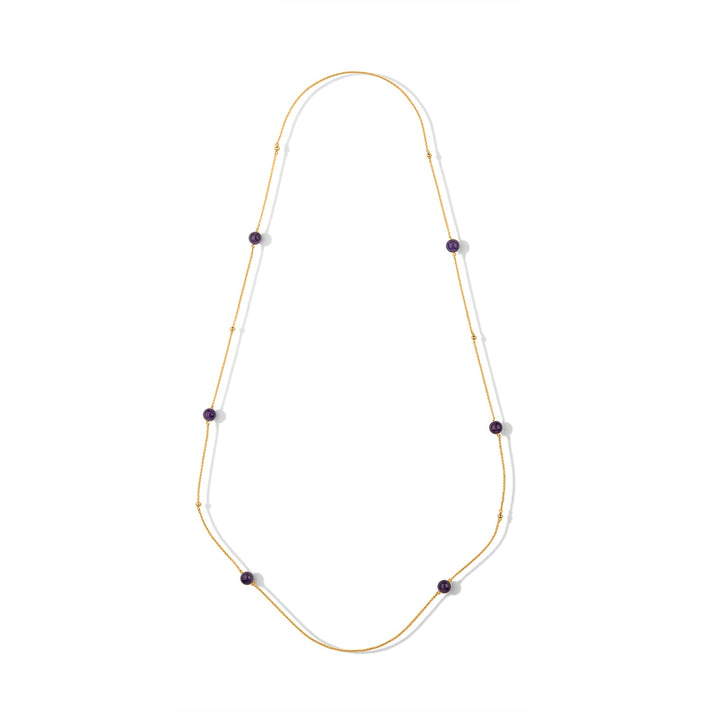 Tucson Close Out- African Amethyst Station Necklace (Size - 36) 8421175 1