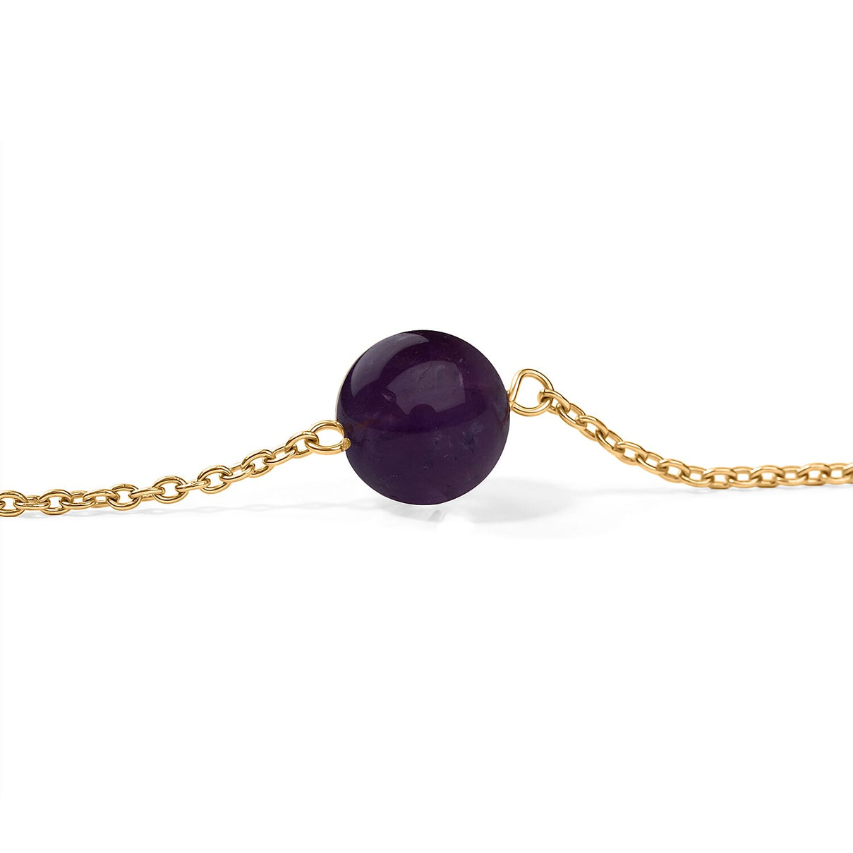 Tucson Close Out- African Amethyst Station Necklace (Size - 36) 8421175 1