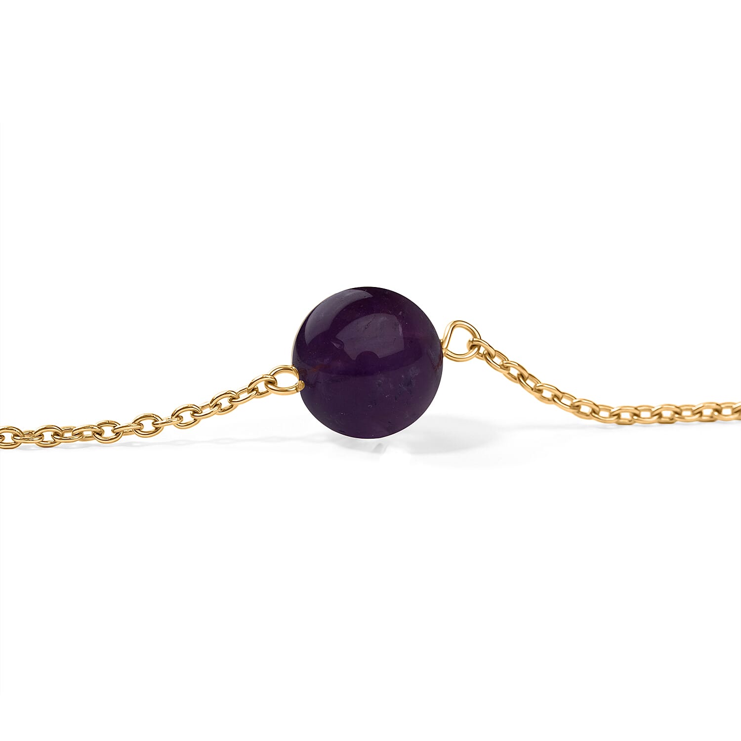 Tucson Close Out- African Amethyst Station Necklace (Size - 36) 8421175 1