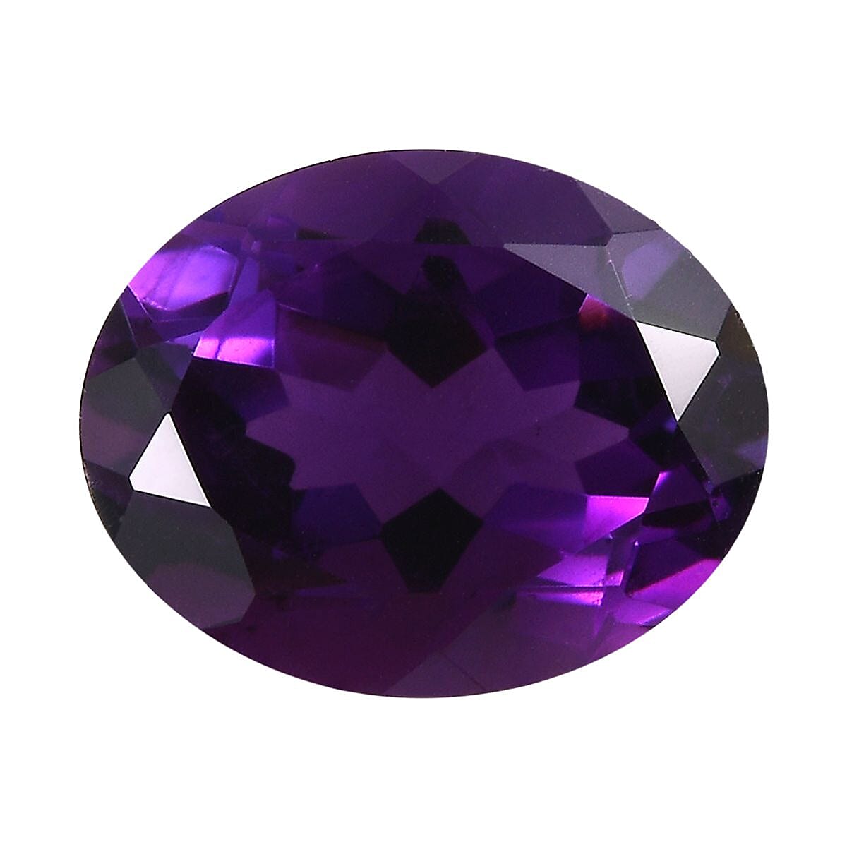 African Amethyst Loose Gemstone in Oval Cut (10x8 mm) 7733615 0