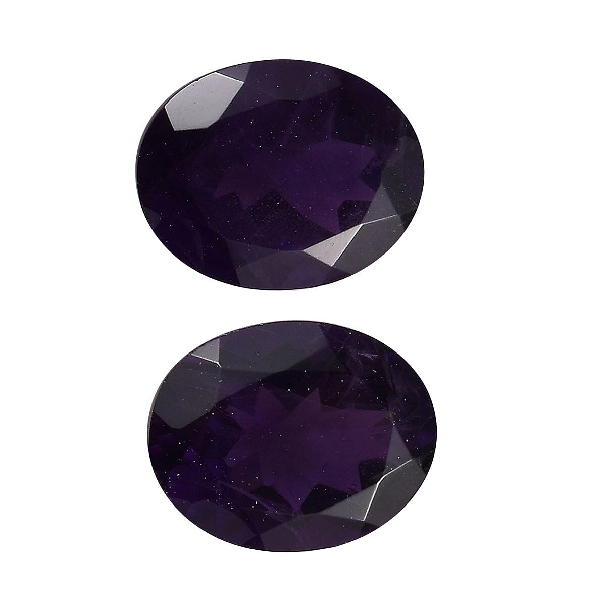 Set of 2 African Amethyst Loose Gemstones in Oval Shape (10x8mm) 7933311 0
