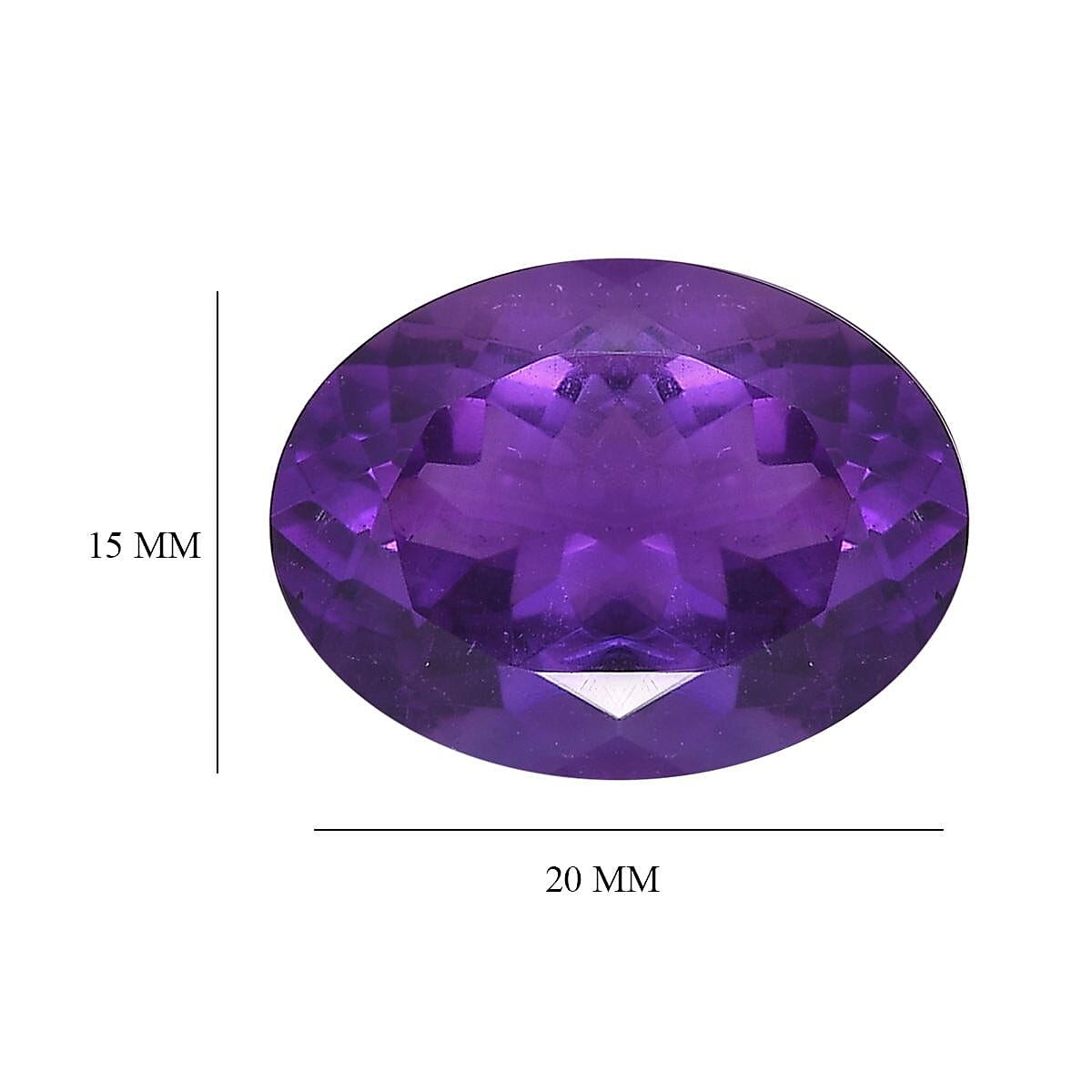 A African amethyst Loose Gemstone in Oval Shape (20x15mm) 15.87 ct. 8025478 4