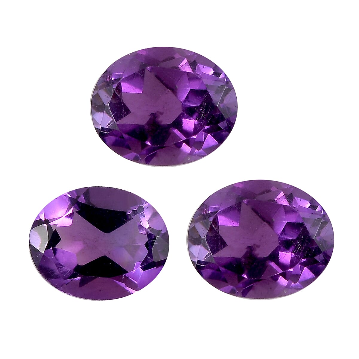 Set of 3 African Amethyst Loose Gemstones in Oval Shape  0.84 Ct. 8063596 0