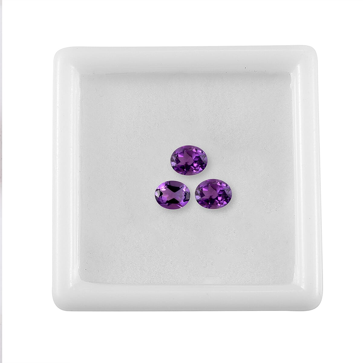 Set of 3 African Amethyst Loose Gemstones in Oval Shape  0.84 Ct. 8063596 4