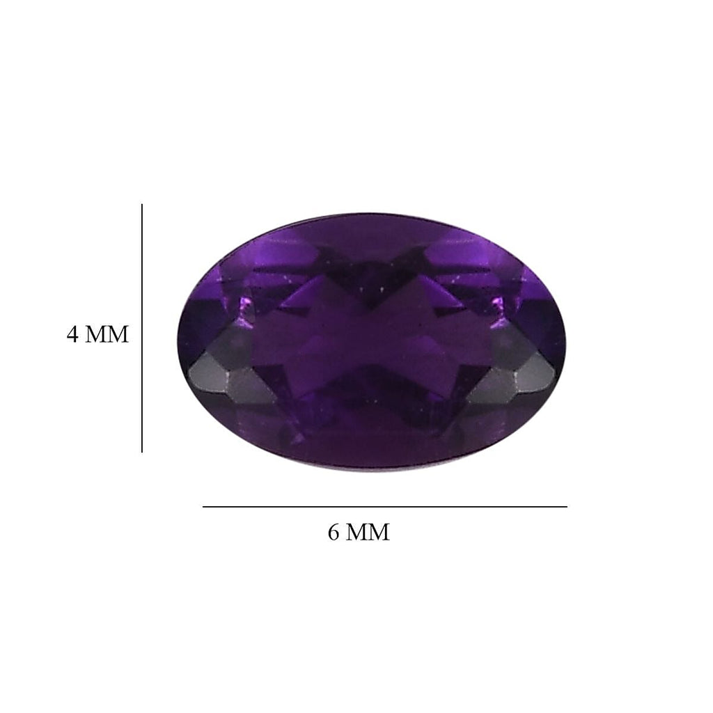 African Amethyst Oval 6x4 mm