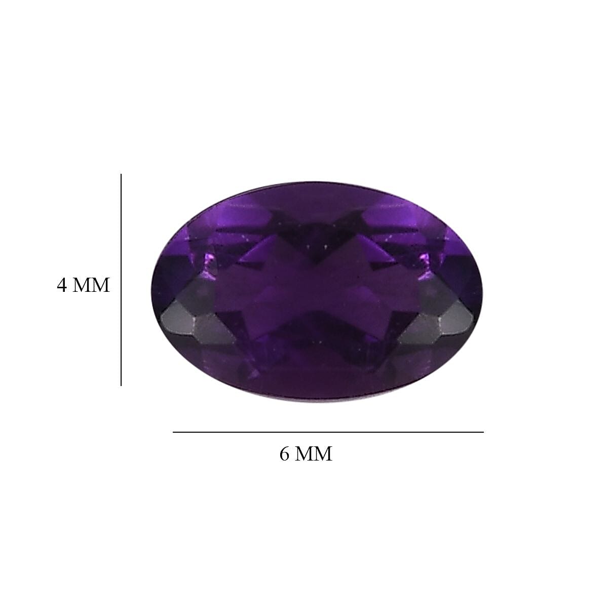 Set of 10 African Amethyst Loose Gemstones in Oval Shape (6x4mm) 7932377 5