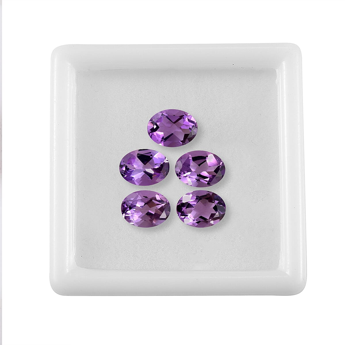Set of 5 African Amethyst Loose Gemstones in Oval Shape 5.50 Ct. 8063599 3