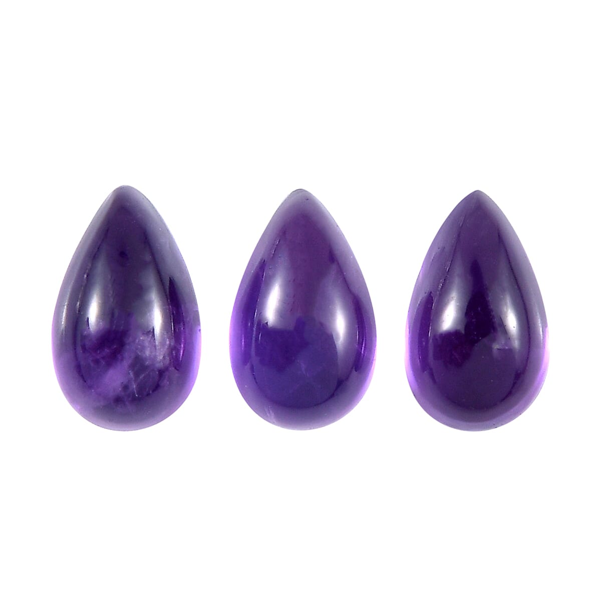 Set of 3 African Amethyst Loose Gemstones in Pear Shape 0.66 Ct. 8063605 0